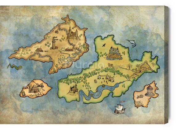 Obraz Stara mapa archipelagu wysp