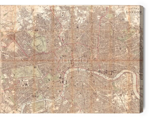 Obraz Stara Mapa Londynu