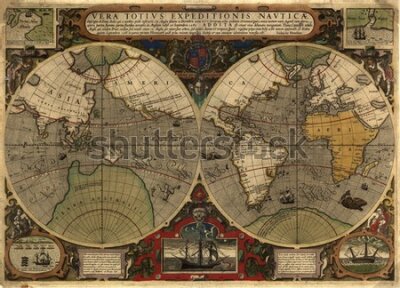 Obraz Starożytna Mapa Świata
