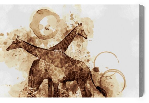 Obraz żyrafy - sztuka nowoczesna