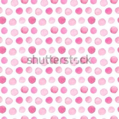 Tapeta Akwarelowe różowe groszki