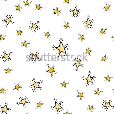 Tapeta Bajkowe rysowane gwiazdki