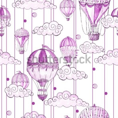 Tapeta Balony w odcieniach fioletu