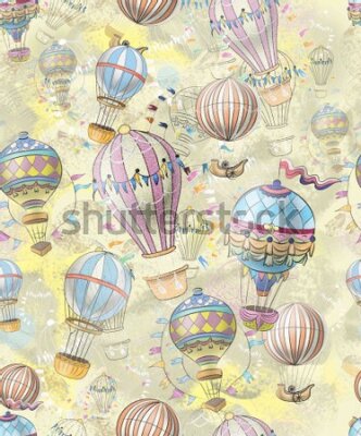 Tapeta Balony w pastelowych kolorach
