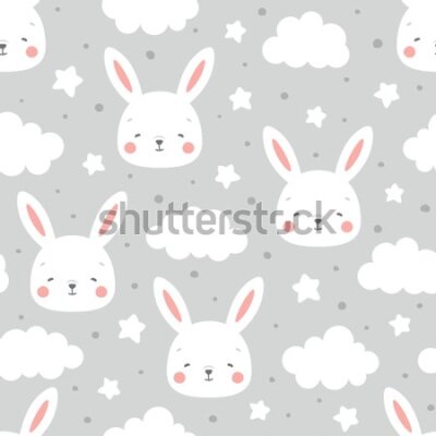 Tapeta Białe króliki