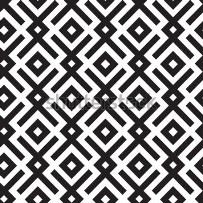 Tapeta Czarno-białe nowoczesne ornamenty
