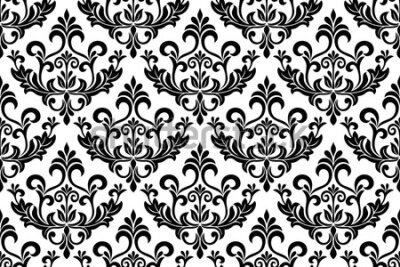Tapeta Czarno – białe ornamenty