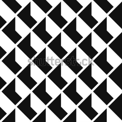 Tapeta Czarno-biały wzór geometryczny 3D