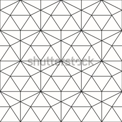 Tapeta Czarno-biały wzór w figury geometryczne