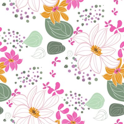Tapeta Dla Dzieci - Piękne Kolorowe Kwiaty