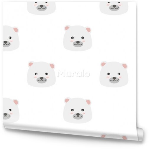 Tapeta Dla Dzieci - Urocze Polarne Niedźwiadki