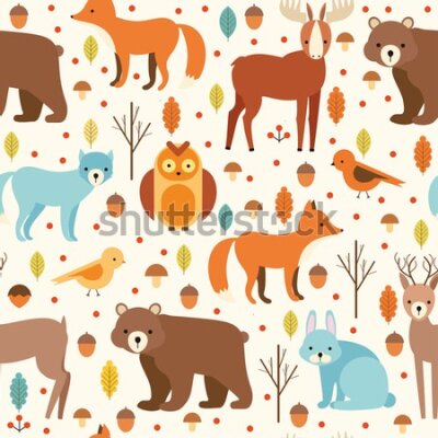 Tapeta Dla dzieci – Wspaniałe zwierzątka leśne