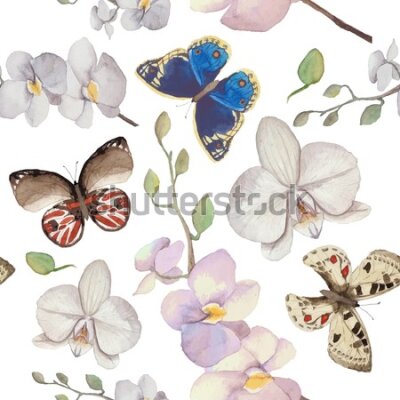 Tapeta Do pokoju dziecka, motyle, kwiaty, rośliny