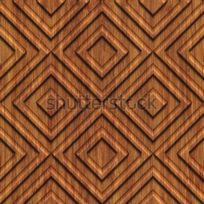 Tapeta Drewniany wzór geometryczny retro