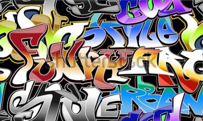 Tapeta Graffiti w wielu kolorach