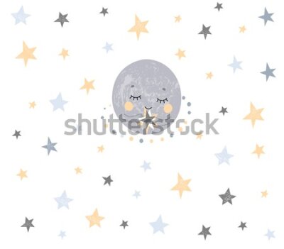Tapeta Gwiazdy i księżyce