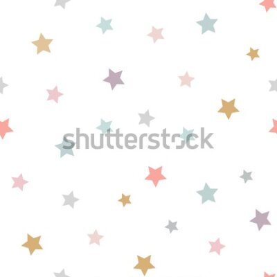 Tapeta Kolorowe gwiazdki na białym tle