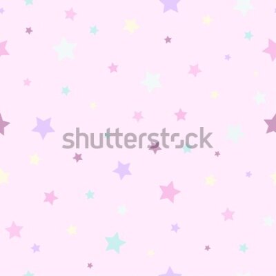 Tapeta Kolorowe gwiazdki na różowym tle