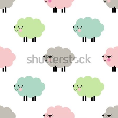 Tapeta Kolorowe owieczki