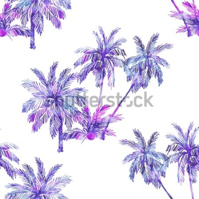 Tapeta Kolorowe palmy drzewa las do biura salonu
