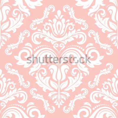 Tapeta Królewskie ornamenty na różowym tle