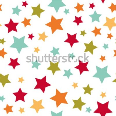 Tapeta Minimalistyczne kolorowe gwiazdki