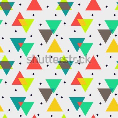 Tapeta Minimalistyczny wzór kolorowe trójkąty