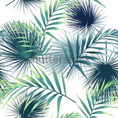 Tapeta Modne liście palmowe retro