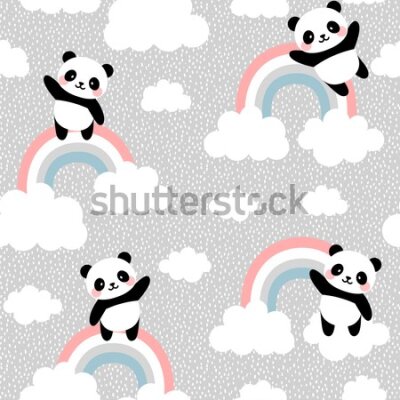 Tapeta Pandy w chmurach