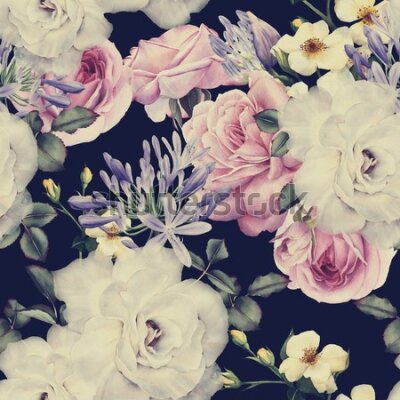 Tapeta Piękne delikatne kwiaty vintage