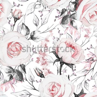 Tapeta Róże jak narysowane