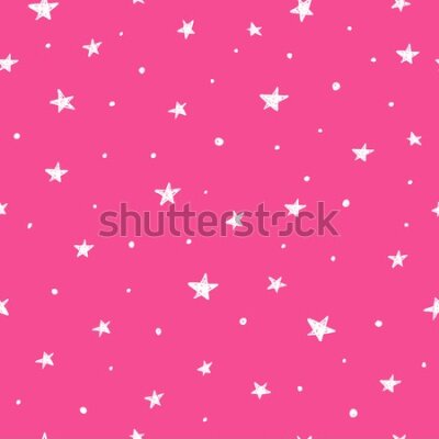 Tapeta Rysowane gwiazdki na różowym tle