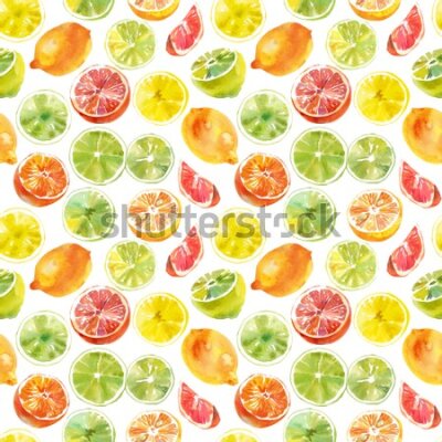 Tapeta Ścienna cytryny limonki pomarańcze, kuchnia