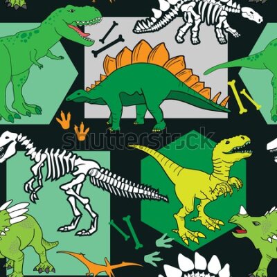 Tapeta Ścienna dla chłopaków dinozaury, zwierzęta