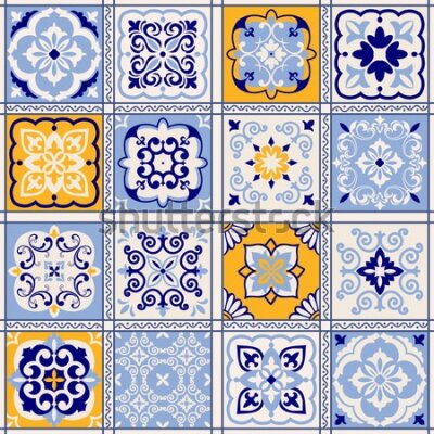 Tapeta Ścienna kolorowa orientalna mozaika wzory